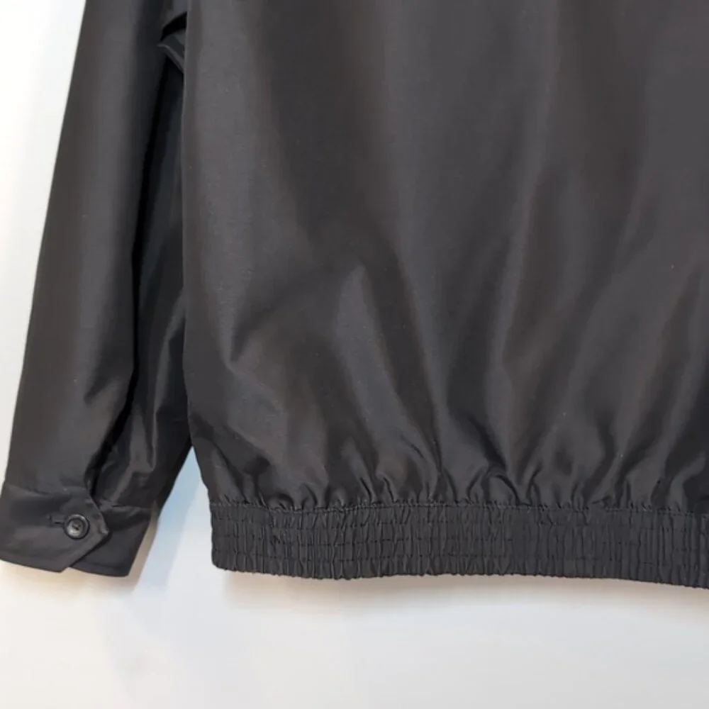 💠Chaps Harrington Jacket Black Full Zip Plaid Lined Mens Medium Lightweight - Picture 11 of 12